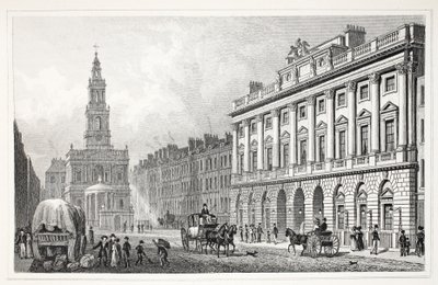 Somerset House, a „London és környéke a tizenkilencedik században” kocsmából. Jones und Co., 1827-1829 alkotó: Thomas Hosmer Shepherd
