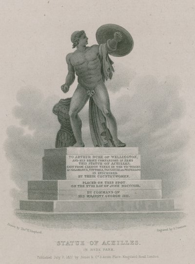 Akhilleusz szobra a Hyde Parkban, Londonban alkotó: Thomas Hosmer Shepherd