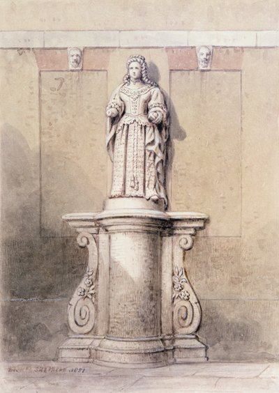 Anna királynő szobra a Queen Square keleti végén, 1851 alkotó: Thomas Hosmer Shepherd