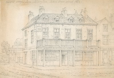 The Angel Inn, Islington (tinta papíron) alkotó: Thomas Hosmer Shepherd