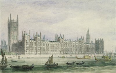 A Parlament házai (grafit, toll, tinta és WC papíron) alkotó: Thomas Hosmer Shepherd