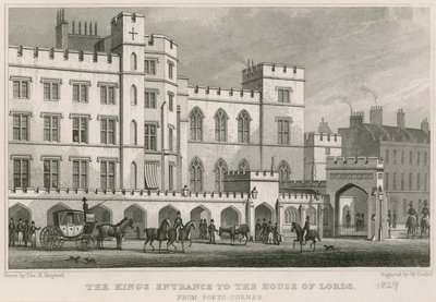 A király bejárata a Lordok Házába, Westminster, London alkotó: Thomas Hosmer Shepherd