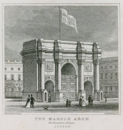 Márvány boltív, Buckingham-palota alkotó: Thomas Hosmer Shepherd
