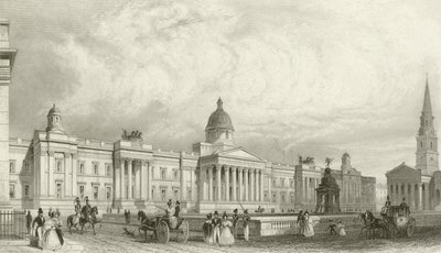 Az Új Nemzeti Galéria, Trafalgar Square, London alkotó: Thomas Hosmer Shepherd