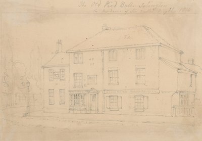 The Old Pied Bull Inn, Islington (tinta papíron) alkotó: Thomas Hosmer Shepherd