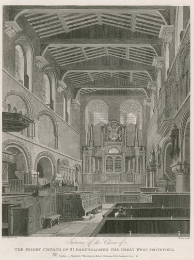 Nagy Szent Bertalan perjelség temploma, West Smithfield alkotó: Thomas Hosmer Shepherd