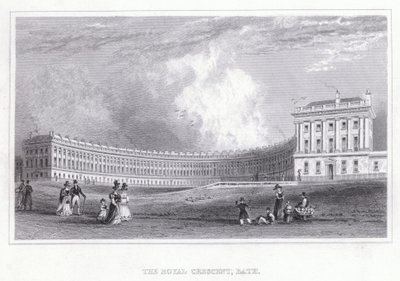 The Royal Crescent, Bath (metszet) alkotó: Thomas Hosmer Shepherd