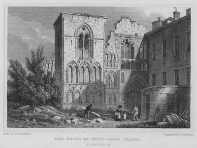 The Ruins of Holy-Rood Chapel, Edinburgh (metszet) alkotó: Thomas Hosmer Shepherd