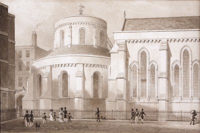 A felújított templom (akvarell) alkotó: Thomas Hosmer Shepherd