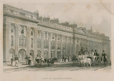 Kilátás a Regent Streetre, London, nyugati oldalon alkotó: Thomas Hosmer Shepherd