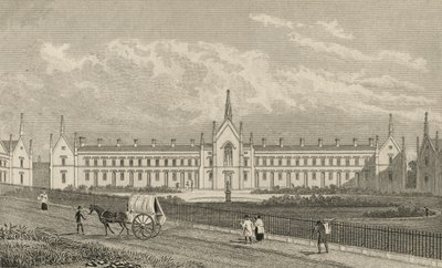 Whittingtons Almshouses Highgate, 1827 alkotó: Thomas Hosmer Shepherd