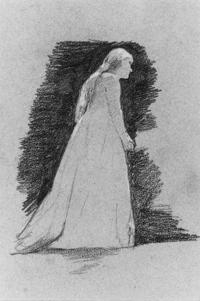 Álló nő, kb. 1881-82. alkotó: Thomas Hovenden