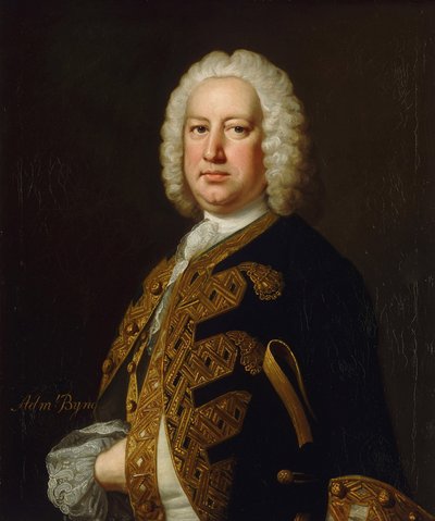 John Byng admirális portréja alkotó: Thomas Hudson