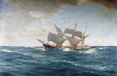 A béna kacsa (olaj, vászon) alkotó: Thomas J. Somerscales