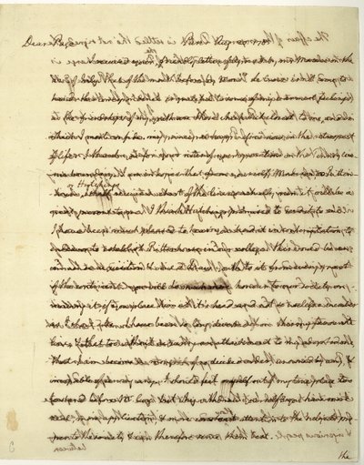 Az Egyesült Államok francia minisztereként aláírt autogramlevél Dr. John Page-nek alkotó: Thomas Jefferson