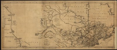 Kanada és Louisiana északi részének térképe a szomszédos országokkal. LOC 73695758 alkotó: Thomas Jefferys