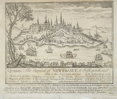 QUEBEC, ÚJ-FRANCIA fővárosa, püspökség és az uralkodói udvar székhelye alkotó: Thomas Johnston