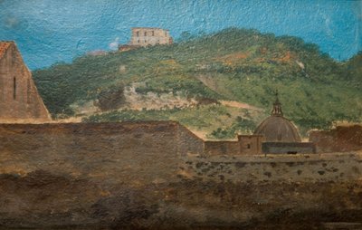 Egy dombtető Nápoly közelében, 1782 alkotó: Thomas Jones