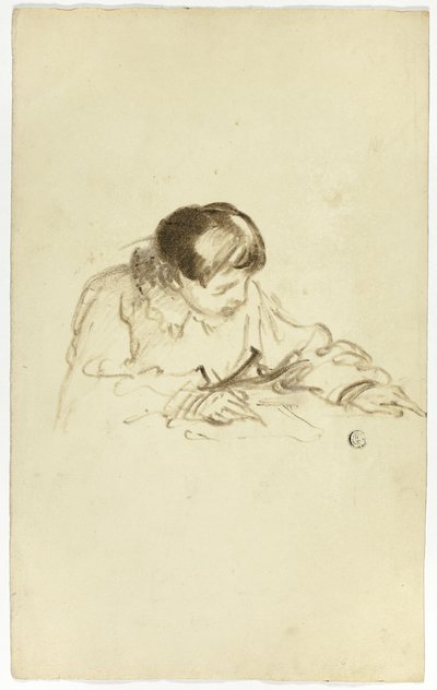 Fiú írás vagy vázlat alkotó: Thomas Jones Barker
