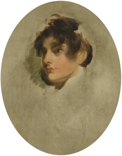 Egy fiatal nő feje, 1800-2005 körül (olaj, vászon) alkotó: Thomas Lawrence