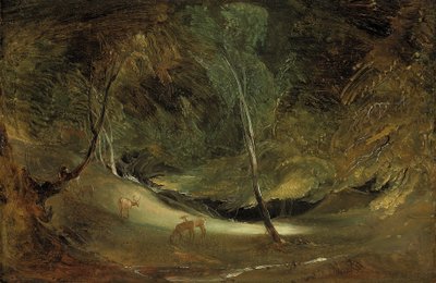 Az elosztó forrása az Ilam Parkban (olaj, papír, vászonra fektetve) alkotó: Thomas Lawrence