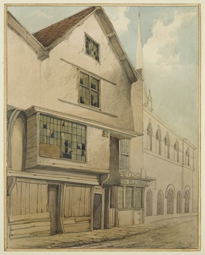 Baldwin Street 46 (akvarell, papír) alkotó: Thomas Leeson the Elder Rowbotham