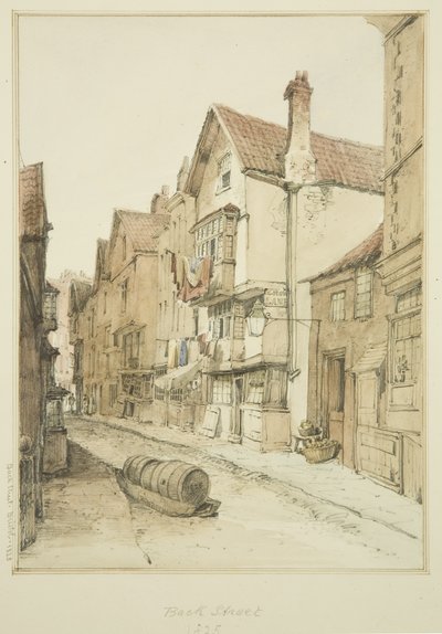 Hátsó utca, észak felé nézve alkotó: Thomas Leeson the Elder Rowbotham