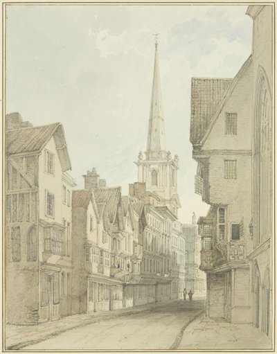 Broad Street (akvarell papíron) alkotó: Thomas Leeson the Elder Rowbotham