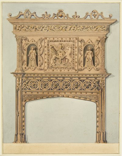 Kéménydarab a pénzverde nagytermében, ma Szent Péter Kórház (akvarell papíron) alkotó: Thomas Leeson the Elder Rowbotham