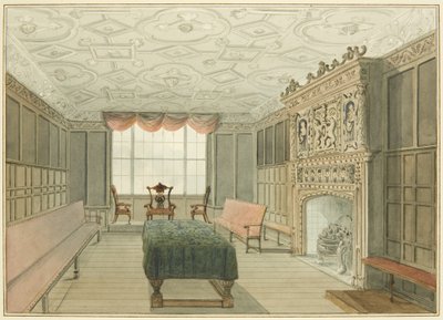 A Szent Péter Kórház Tanácsterme, korábban The Mint (akvarell papíron) alkotó: Thomas Leeson the Elder Rowbotham