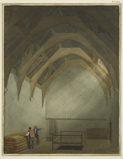 Hall Attwood úrban, a hátsó csarnok mellett (akvarell papíron) alkotó: Thomas Leeson the Elder Rowbotham