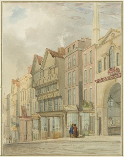 High Street a piac kapujával alkotó: Thomas Leeson the Elder Rowbotham