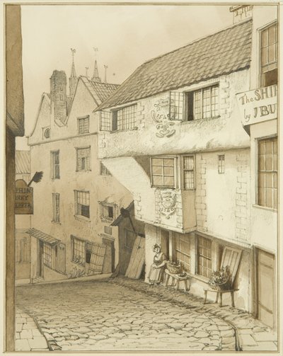 A Meredek utca alsó vége, házzal alkotó: Thomas Leeson the Elder Rowbotham