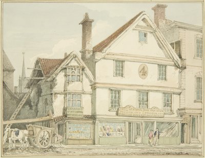 Broadmead észak-nyugati szöge (ceruza és akvarell papíron) alkotó: Thomas Leeson the Elder Rowbotham