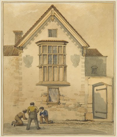 Régi ház, úgynevezett Palota, a Pile utcában (akvarell papíron) alkotó: Thomas Leeson the Elder Rowbotham