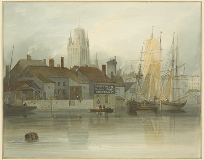 Redcliffe torony és vissza a kompjáratról, Queen Square, 1826 alkotó: Thomas Leeson the Elder Rowbotham