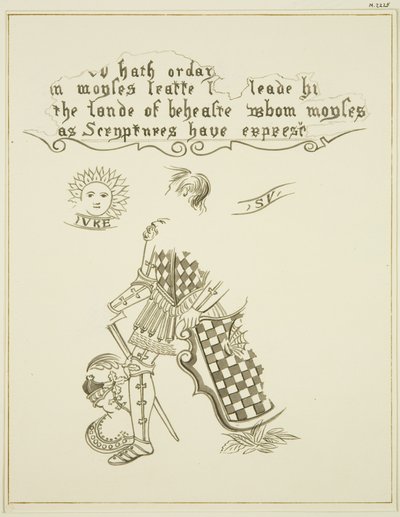 Egy falfestmény maradványai a Baldwin Street 46. szám alatt (toll és tinta papíron) alkotó: Thomas Leeson the Elder Rowbotham