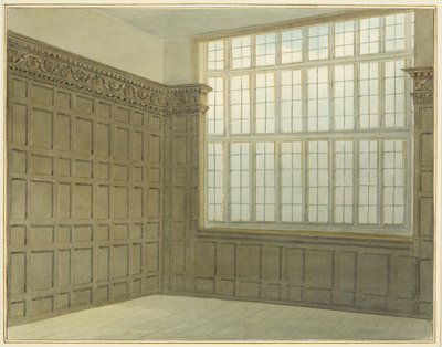 Szoba a pénzverde északi oldalán, jelenleg Szent Péter Kórház (akvarell papíron) alkotó: Thomas Leeson the Elder Rowbotham
