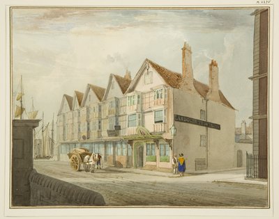 A King Street déli oldala Llandoger Trow-val alkotó: Thomas Leeson the Elder Rowbotham