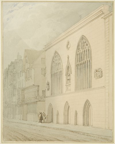 The Guildhall (akvarell papíron) alkotó: Thomas Leeson the Elder Rowbotham