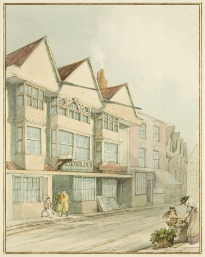 The Lamb Inn, West Street (akvarell papíron) alkotó: Thomas Leeson the Elder Rowbotham