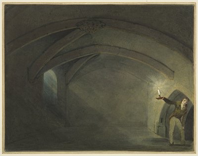 Az állítólagos "Szent Leonárd-templom kriptája" (akvarell papíron) alkotó: Thomas Leeson the Elder Rowbotham