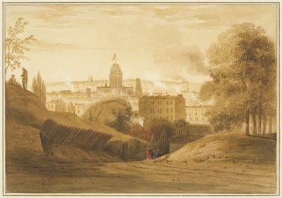 Kilátás a Bath Roadról, a Wells közelében, Totterdownban alkotó: Thomas Leeson the Elder Rowbotham