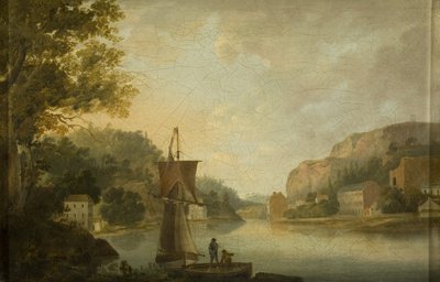 Kilátás az Avonról és a Hotwellsről, amely bemutatja a Windsor Terrace alapjait alkotó: Thomas Leeson the Elder Rowbotham
