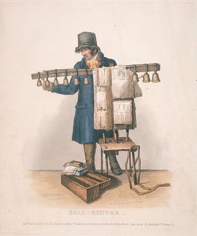 Harangozó a harangjainak állvánnyal, 1820 alkotó: Thomas Lord Busby