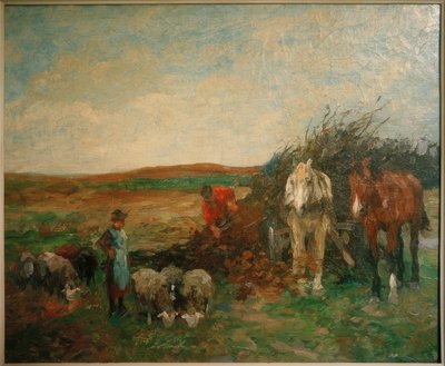 Brushwood kocsi és birkák alkotó: Thomas Ludwig Herbst