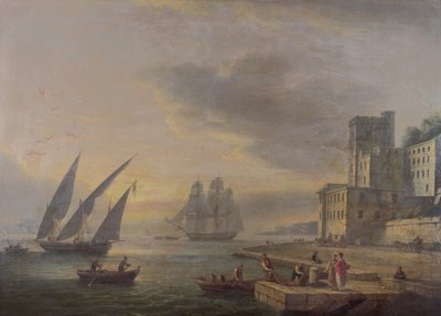 A nápolyi öböl Posillipóból, 1829 körül alkotó: Thomas Luny