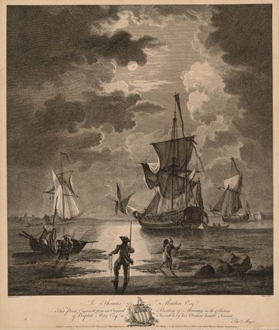 Kilátás a tengerre holdfényben. alkotó: Thomas Major