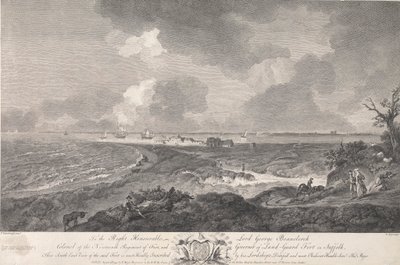 Délkeleti kilátás a tland-Guard Fort-ra, Suffolkban alkotó: Thomas Major