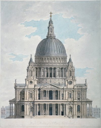 A Szent Pál-székesegyház nyugati frontja, City of London, 1780 alkotó: Thomas Malton II